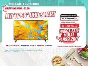 Serbu! TV LED di Transmart Full Day Sale Diskon Gede-gedean