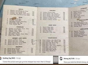 Harga Menu Chinese Food dari Tahun 1970 Bikin Kaget, Mulai Rp 3 Ribuan!