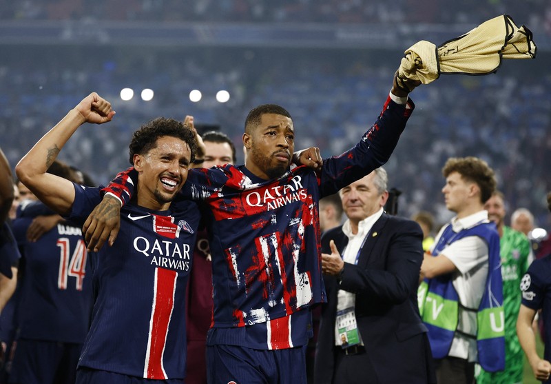 PSG menjuarai Liga Champions 2024/2025. PSG juara setelah menaklukkan Inter Milan dalam laga final yang berlangsung di Stadion Allianz Arena, Munchen, Minggu (1/6/2025) dini hari WIB. (REUTERS/Peter Cziborra) PSG menjuarai Liga Champions 2024/2025. PSG juara setelah menaklukkan Inter Milan dalam laga final yang berlangsung di Stadion Allianz Arena, Munchen, Minggu (1/6/2025) dini hari WIB. (REUTERS/Peter Cziborra)