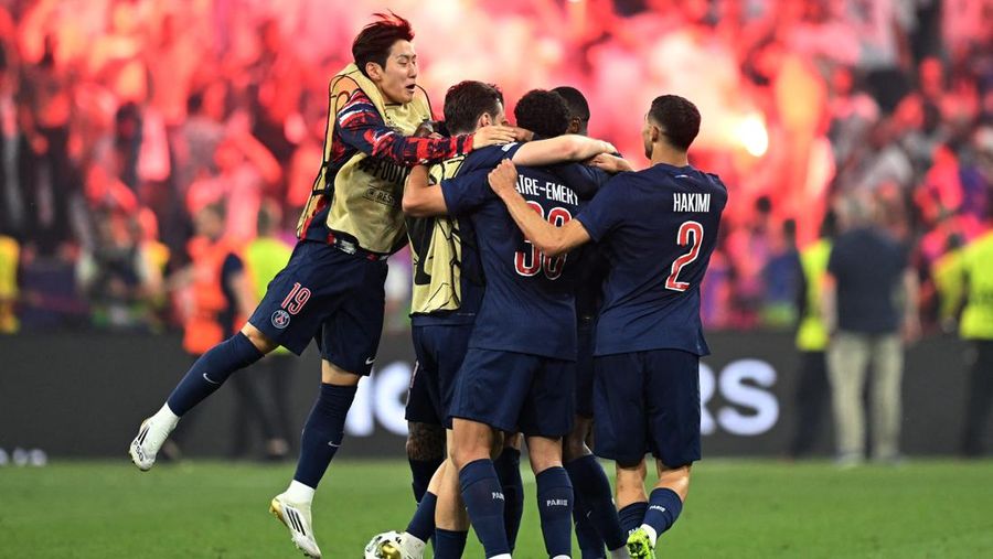 PSG menjuarai Liga Champions 2024/2025. PSG juara setelah menaklukkan Inter Milan dalam laga final yang berlangsung di Stadion Allianz Arena, Munchen, Minggu (1/6/2025) dini hari WIB. (REUTERS/Peter Cziborra) PSG menjuarai Liga Champions 2024/2025. PSG juara setelah menaklukkan Inter Milan dalam laga final yang berlangsung di Stadion Allianz Arena, Munchen, Minggu (1/6/2025) dini hari WIB. (REUTERS/Peter Cziborra)