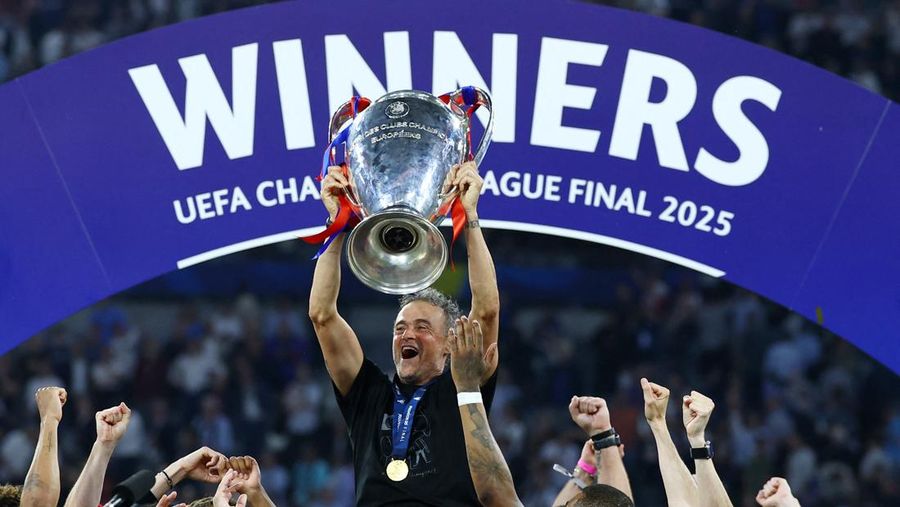PSG menjuarai Liga Champions 2024/2025. PSG juara setelah menaklukkan Inter Milan dalam laga final yang berlangsung di Stadion Allianz Arena, Munchen, Minggu (1/6/2025) dini hari WIB. (REUTERS/Peter Cziborra) PSG menjuarai Liga Champions 2024/2025. PSG juara setelah menaklukkan Inter Milan dalam laga final yang berlangsung di Stadion Allianz Arena, Munchen, Minggu (1/6/2025) dini hari WIB. (REUTERS/Peter Cziborra)