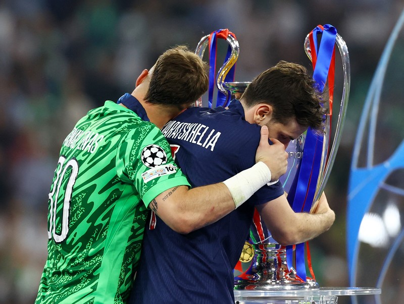 PSG menjuarai Liga Champions 2024/2025. PSG juara setelah menaklukkan Inter Milan dalam laga final yang berlangsung di Stadion Allianz Arena, Munchen, Minggu (1/6/2025) dini hari WIB. (REUTERS/Peter Cziborra) PSG menjuarai Liga Champions 2024/2025. PSG juara setelah menaklukkan Inter Milan dalam laga final yang berlangsung di Stadion Allianz Arena, Munchen, Minggu (1/6/2025) dini hari WIB. (REUTERS/Peter Cziborra)
