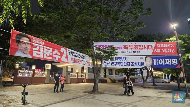 Mendadak Pilpres, Sudut Korea Selatan Bertebaran Spanduk Capres