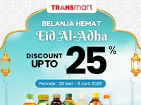 Belanja Hemat Jelang Iduladha, Transmart Gelar Diskon Hingga 50%+20%