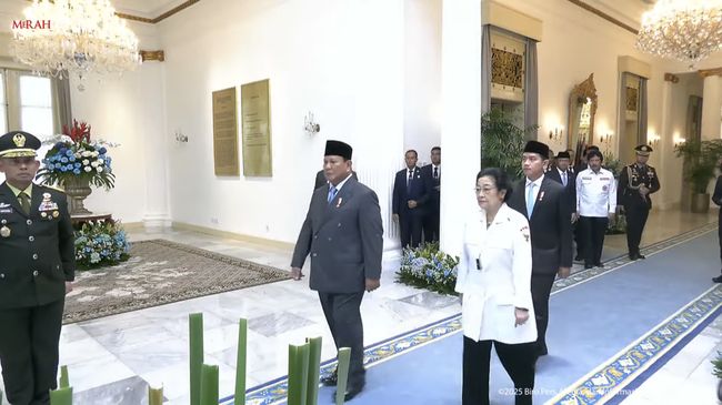 Momen Prabowo dan Megawati Bertemu dalam Upacara Hari Lahir Pancasila