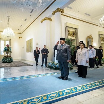 Saat Prabowo Pimpin Upacara Hari Lahir Pancasila, Ada Gibran-Megawati