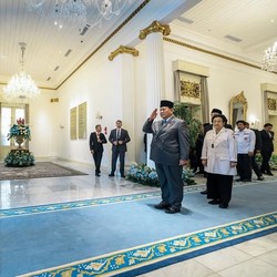 Saat Prabowo Pimpin Upacara Hari Lahir Pancasila, Ada Gibran-Megawati