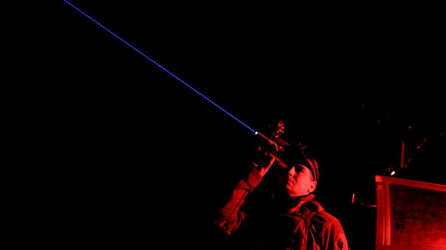 UKRAINE-CRISIS/AIR-DEFENCE Servicemen from the mobile air defence unit of the 115th Separate Mechanized Brigade of the Ukrainian Armed Forces fire a ZU-23-2 anti-aircraft cannon towards a Russian drone during an overnight shift, amid Russia's attack on Ukraine, in Kharkiv Region, Ukraine June 2, 2025. REUTERS/Sofiia Gatilova