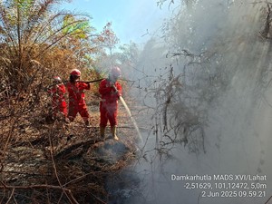 Karhutla di Mukomuko Terlokalisir, Lahan Gambut Dibasahi