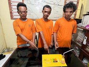 Pesta Sabu di Siang Bolong, 3 Pria di Kuansing Riau Digerebek Polisi