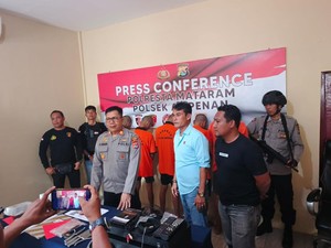 Tiga Pembobol Rumah Ditangkap Saat Tertidur Pulas di Hotel Mataram