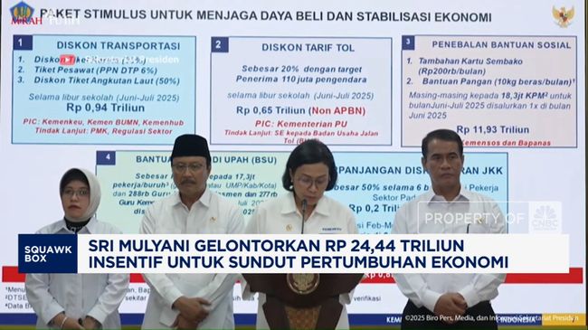 Video: Sri Mulyani Gelontorkan Rp24,44 T Insentif Pertumbuhan Ekonomi