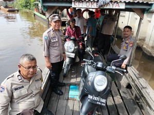 Antisipasi Kejahatan di Perairan Sungai Siak, Polisi di Riau Patroli Perahu