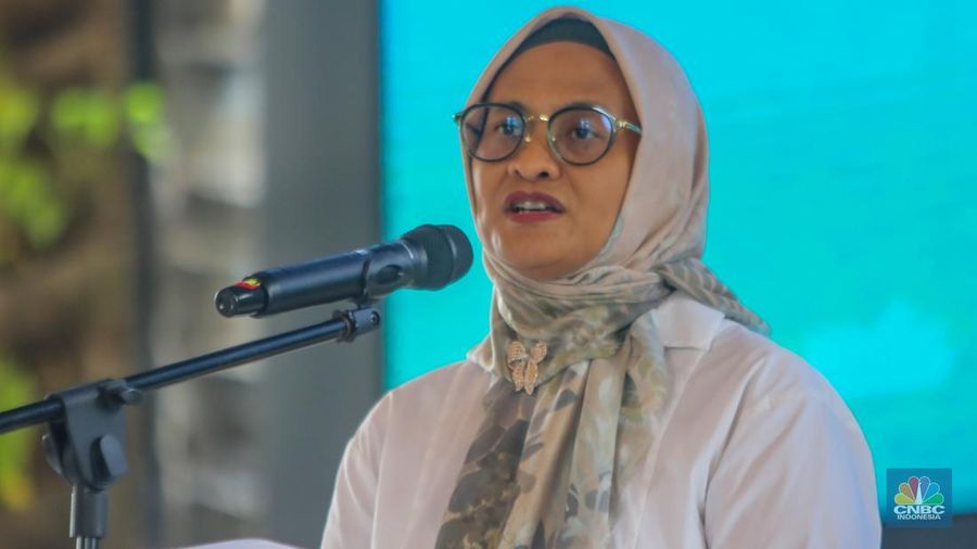 Direktur Utama Telkom, Dian Siswarini. (CNBC Indonesia/Faisal Rahman)