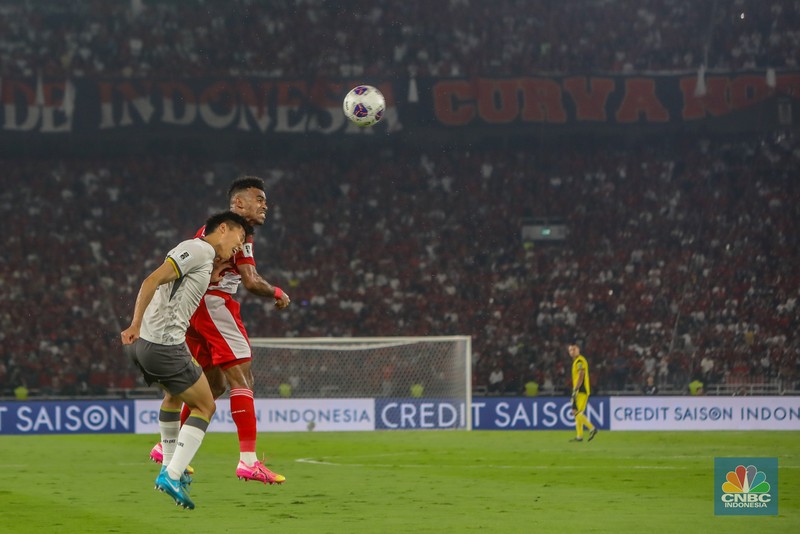Timnas Indonesia berhasil mengalahkan China dengan skor 1-0 Kualifikasi Piala Dunia 2026 Grup C Zona Asia di Stadion Utama Gelora Bung Karno (SUGBK), Senayan, Jakarta, Kamis (5/6/2025).  (CNBC Indonesia/Faisal Rahman)