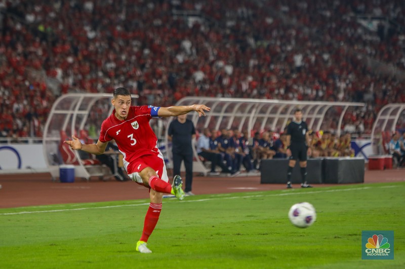 Indonesia vs China Timnas Indonesia berhasil mengalahkan China dengan skor 1-0 Kualifikasi Piala Dunia 2026 Grup C Zona Asia di Stadion Utama Gelora Bung Karno (SUGBK), Senayan, Jakarta, Kamis (5/6/2025). (CNBC Indonesia/Faisal Rahman)
