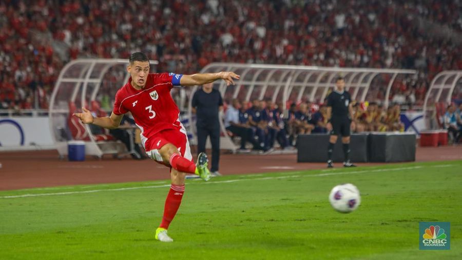 Timnas Indonesia berhasil mengalahkan China dengan skor 1-0 Kualifikasi Piala Dunia 2026 Grup C Zona Asia di Stadion Utama Gelora Bung Karno (SUGBK), Senayan, Jakarta, Kamis (5/6/2025).  (CNBC Indonesia/Faisal Rahman)