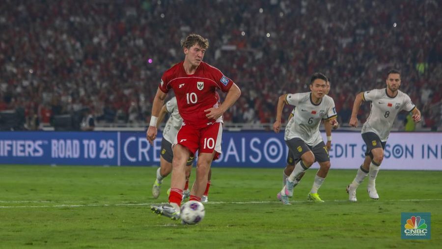 Indonesia vs China Timnas Indonesia berhasil mengalahkan China dengan skor 1-0 Kualifikasi Piala Dunia 2026 Grup C Zona Asia di Stadion Utama Gelora Bung Karno (SUGBK), Senayan, Jakarta, Kamis (5/6/2025). (CNBC Indonesia/Faisal Rahman)