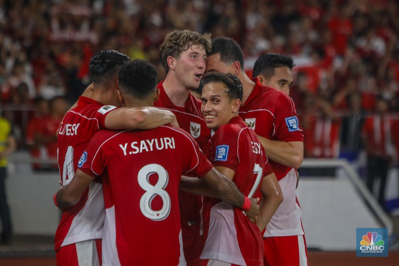 Timnas Indonesia berhasil mengalahkan China dengan skor 1-0 Kualifikasi Piala Dunia 2026 Grup C Zona Asia di Stadion Utama Gelora Bung Karno (SUGBK), Senayan, Jakarta, Kamis (5/6/2025).  (CNBC Indonesia/Faisal Rahman)