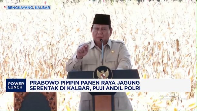 Video: Prabowo Pimpin Panen Raya Jagung Serentak di Kalbar