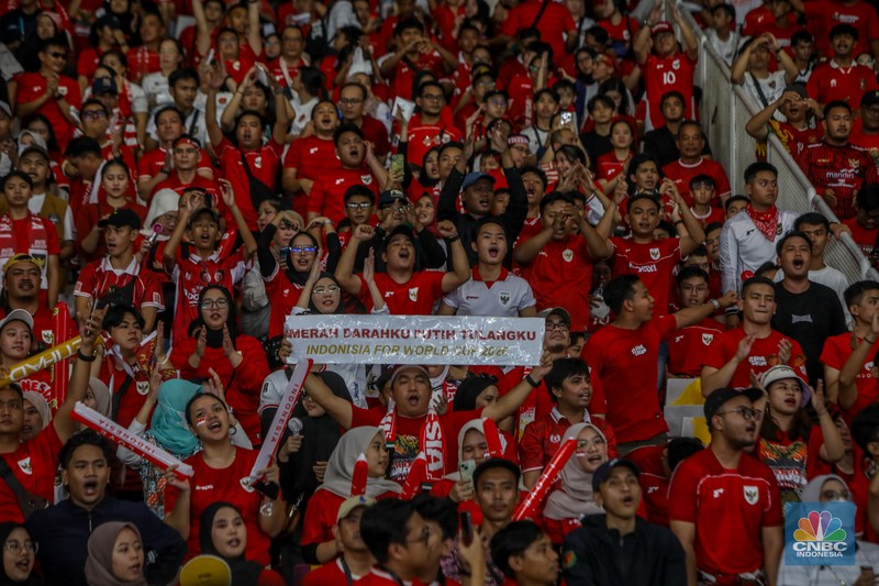 Indonesia vs China Timnas Indonesia berhasil mengalahkan China dengan skor 1-0 Kualifikasi Piala Dunia 2026 Grup C Zona Asia di Stadion Utama Gelora Bung Karno (SUGBK), Senayan, Jakarta, Kamis (5/6/2025). (CNBC Indonesia/Faisal Rahman)