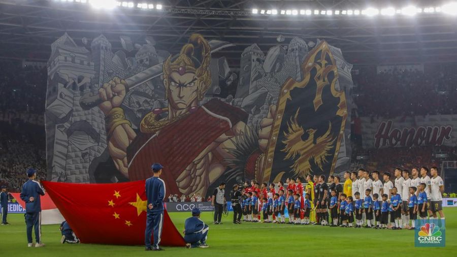 Indonesia vs China Timnas Indonesia berhasil mengalahkan China dengan skor 1-0 Kualifikasi Piala Dunia 2026 Grup C Zona Asia di Stadion Utama Gelora Bung Karno (SUGBK), Senayan, Jakarta, Kamis (5/6/2025). (CNBC Indonesia/Faisal Rahman)