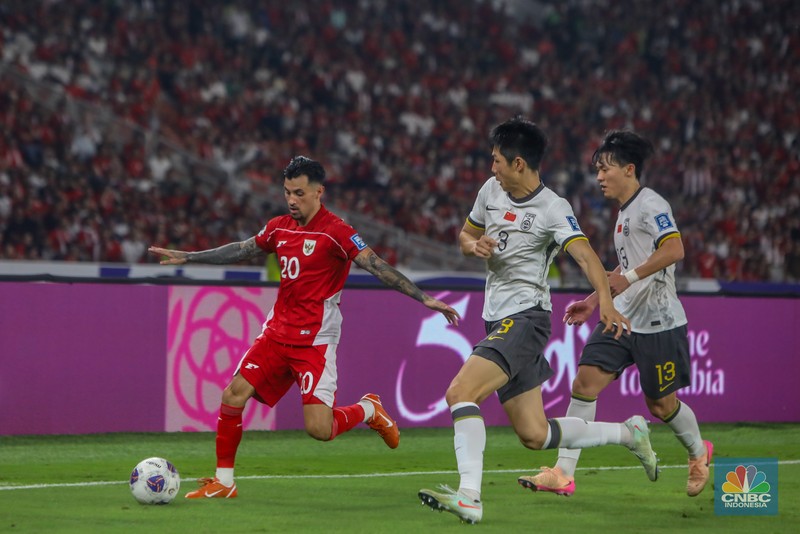 Timnas Indonesia berhasil mengalahkan China dengan skor 1-0 Kualifikasi Piala Dunia 2026 Grup C Zona Asia di Stadion Utama Gelora Bung Karno (SUGBK), Senayan, Jakarta, Kamis (5/6/2025).  (CNBC Indonesia/Faisal Rahman)