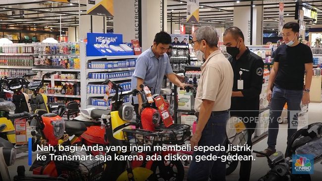 Ada Diskon 50%+20%, Harga Sepeda Listrik Cuma Segini di Transmart