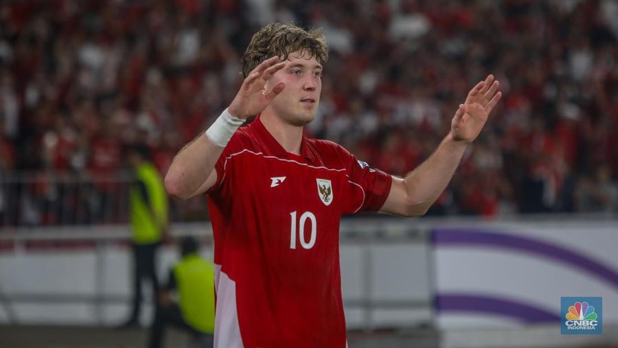 Pemain Timnas Indonesia, Ole Romeny. (CNBC Indonesia/Faisal Rahman)
