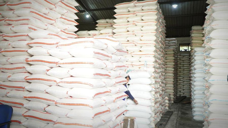 Penampakan stok beras di  Pasar Induk Beras Cipinang (PIBC), Jakarta pada Kamis (5/6/2025). (Dok. Bapanas)
