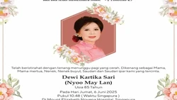 Nenek Rio Haryanto Meninggal Dunia, Sempat Dirawat di RS Singapura