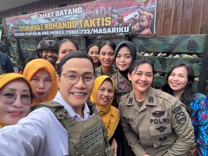 9 Polwan Brimob Jaga Menkeu di Nduga, Wakaops Damai Cartenz: Bukti Kapabilitas