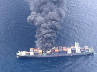 Potret Kapal Kargo Tetangga RI Meledak di Lepas Pantai India