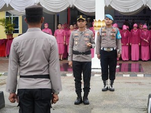 Kapolres Rohul Pimpin Sertijab 5 Kapolsek: Jaga Marwah Polri