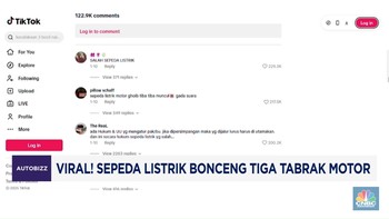 Video: Viral! Sepeda Listrik Bonceng Tiga Tabrak Motor