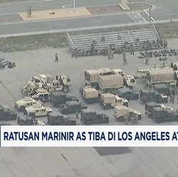 Video: Ratusan Marinir AS Tiba di Los Angeles Atas Perintah Trump