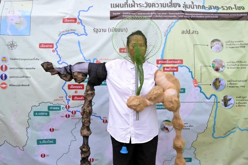 Limbah beracun dari tambang tanpa izin di Myanmar mengalir ke sungai-sungai di sebrang perbatasan yang merupakan wilayah Thailand. (Manan VATSYAYANA / AFP)