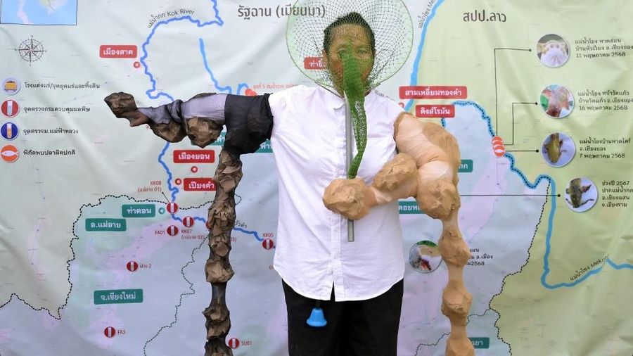 Limbah beracun dari tambang tanpa izin di Myanmar mengalir ke sungai-sungai di sebrang perbatasan yang merupakan wilayah Thailand. (Manan VATSYAYANA / AFP)