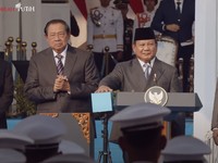 Momen Prabowo 'Todong' SBY Beri Sambutan di Universitas Pertahanan