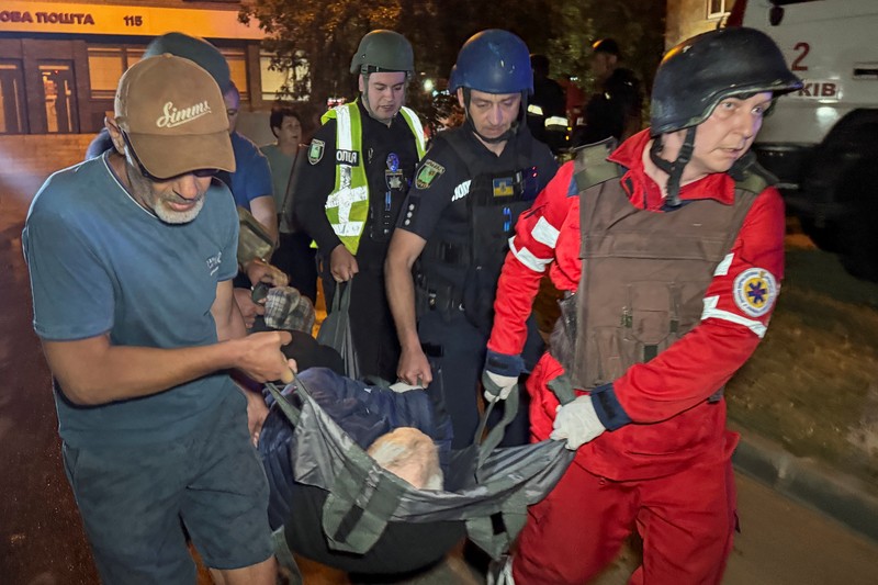 Suasana pasca serangan pesawat nirawak Rusia, di tengah serangan Rusia terhadap Ukraina, di Kharkiv, Ukraina, Rabu (11/6/2025). (THE KHARKIV REGION/Handout via REUTERS) Suasana pasca serangan pesawat nirawak Rusia, di tengah serangan Rusia terhadap Ukraina, di Kharkiv, Ukraina, Rabu (11/6/2025). (THE KHARKIV REGION/Handout via REUTERS)