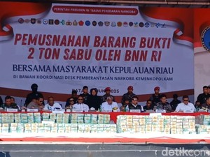 BNN Musnahkan Barang Bukti 2 Ton Sabu di Batam