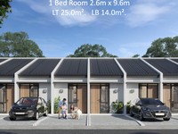 Mockup rumah mungil berukuran 18m2 di wilayah perkotaan untuk menjadikan rumah ini masuk ke dalam skema rumah subsidi. (Dok. Kementerian PKP)