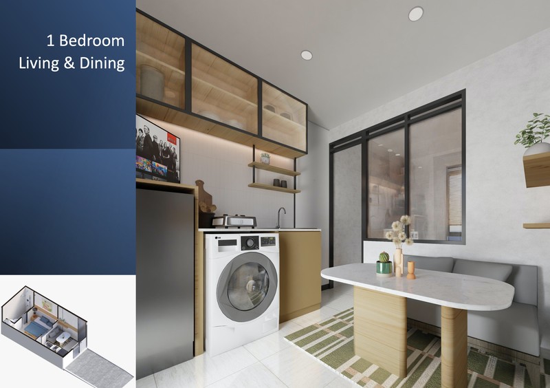 Mockup rumah mungil berukuran 18m2 di wilayah perkotaan untuk menjadikan rumah ini masuk ke dalam skema rumah subsidi. Mockup rumah mungil berukuran 18m2 di wilayah perkotaan untuk menjadikan rumah ini masuk ke dalam skema rumah subsidi. (Dok. Istimewa)