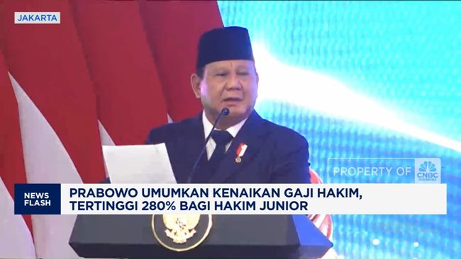 Video: Prabowo Naikkan Gaji Hakim, Tertinggi 280% Bagi Hakim Junior