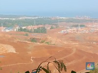 Area Tambang, Smelter Feronikel dan HPAL Harita Nikel di Obi, Halmahera Selatan, Jumat (13/6/2025). (CNBC Indonesia/Pratama Guitarra)