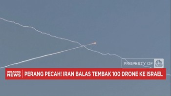 Video: Perang Pecah! Iran Balas Tembak 100 Drone ke Israel