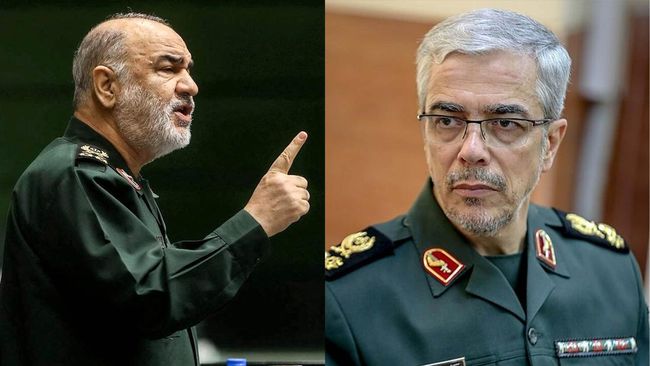 Israel Bunuh 2 Jenderal Tertinggi Iran Mohammad Bagheri-Hossein Salami