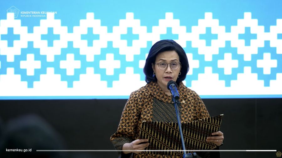 Menteri Keuangan Sri Mulyani Indrawati melantik Pejabat Pimpinan Tinggi Pratama & Pejabat Pada Unit Organisasi Non Eselon Kemenkeu, di Kantor Kementerian Keuangan, Jakarta, Jumat (13/6/2025). (Tangkapan Layar Youtube/Ministry of Finance Republic of Indonesia)