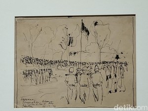 Sketsa Sudjana Kerton Saksi Bisu Peristiwa Tentara PETA di Bandung