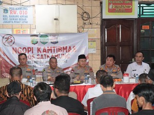 Polda Metro Gelar Ngopi Bareng Warga Jakpus, Wanti-wanti Jaga Kamtibmas